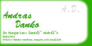 andras danko business card